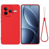 Xiaomi Poco F7 Pro EIDERWOOD Silikon Skal m. Rem - Röd