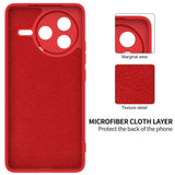 Xiaomi Poco F7 Pro EIDERWOOD Silikon Skal m. Rem - Röd