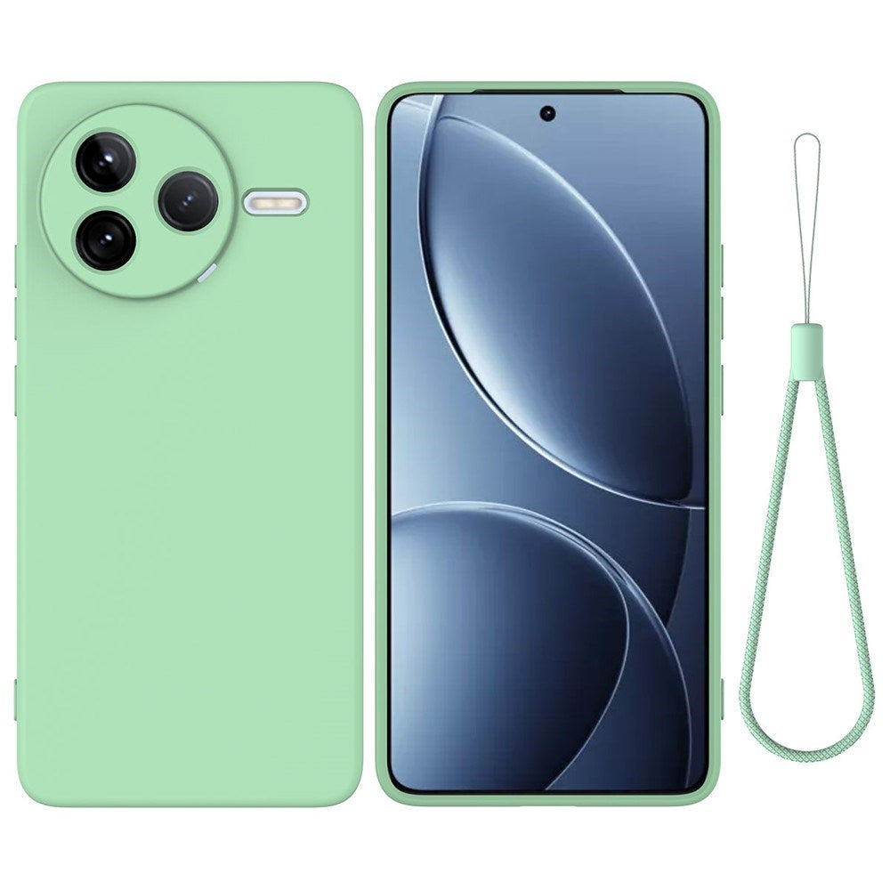 Xiaomi Poco F7 Pro EIDERWOOD Silikon Skal m. Rem - Grön