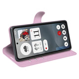 EIDERWOOD Nothing Phone (3a) Konstläder Fodral med Korthållare & Ställfunktion - Rosa