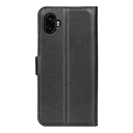 EIDERWOOD Samsung Galaxy Xcover 7 Pro Konstläder Flip Fodral m. Korthållare & Ställfunktion - Svart