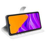 EIDERWOOD Samsung Galaxy Xcover 7 Pro Konstläder Flip Fodral m. Korthållare & Ställfunktion - Vit