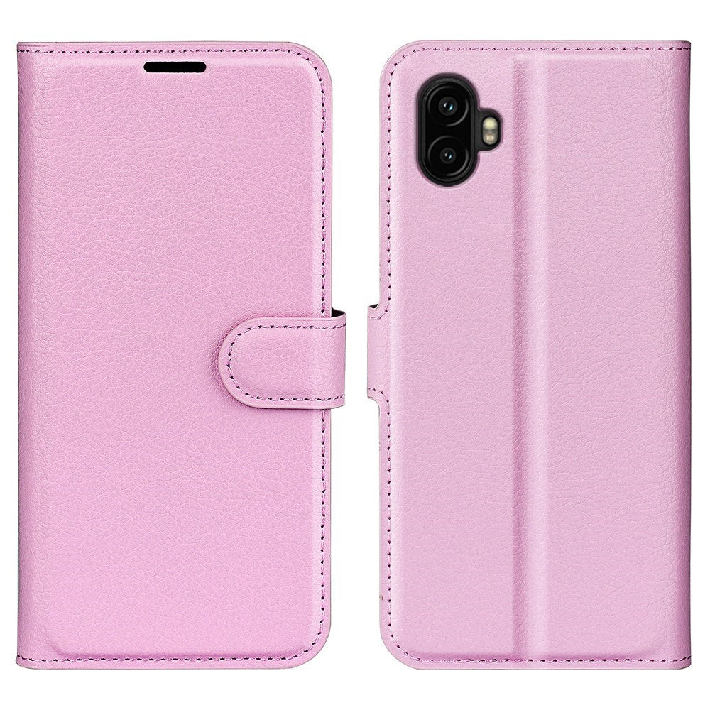 EIDERWOOD Samsung Galaxy Xcover 7 Pro Konstläder Flip Fodral m. Korthållare & Ställfunktion - Rosa