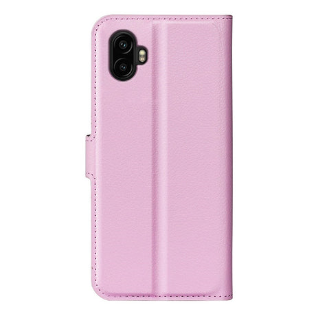 EIDERWOOD Samsung Galaxy Xcover 7 Pro Konstläder Flip Fodral m. Korthållare & Ställfunktion - Rosa