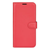 EIDERWOOD Samsung Galaxy Xcover 7 Pro Konstläder Flip Fodral m. Korthållare & Ställfunktion - Röd