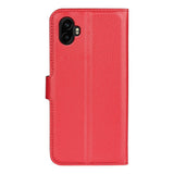 EIDERWOOD Samsung Galaxy Xcover 7 Pro Konstläder Flip Fodral m. Korthållare & Ställfunktion - Röd