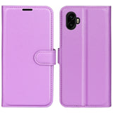 EIDERWOOD Samsung Galaxy Xcover 7 Pro Konstläder Flip Fodral m. Korthållare & Ställfunktion - Lila