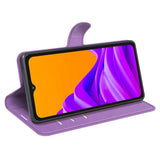 EIDERWOOD Samsung Galaxy Xcover 7 Pro Konstläder Flip Fodral m. Korthållare & Ställfunktion - Lila