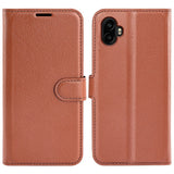 EIDERWOOD Samsung Galaxy Xcover 7 Pro Konstläder Flip Fodral m. Korthållare & Ställfunktion - Brun
