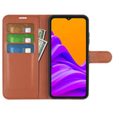 EIDERWOOD Samsung Galaxy Xcover 7 Pro Konstläder Flip Fodral m. Korthållare & Ställfunktion - Brun