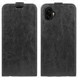 EIDERWOOD Samsung Galaxy Xcover 7 Pro Vertikalt Konstläder Fodral m. Korthållare - Svart