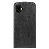 EIDERWOOD Samsung Galaxy Xcover 7 Pro Vertikalt Konstläder Fodral m. Korthållare - Svart