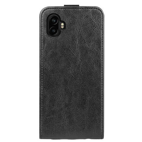 EIDERWOOD Samsung Galaxy Xcover 7 Pro Vertikalt Konstläder Fodral m. Korthållare - Svart