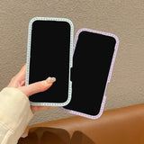 EIDERWOOD iPhone 16 Hybrid Skal med Rosetter och Strass - Genomskinlig / Vit