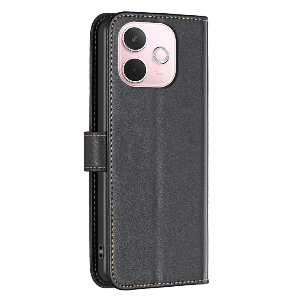 Oppo A5 Pro (4G / 5G) BINFEN Konstläder Fodral med Korthållare & Ställfunktion - Svart