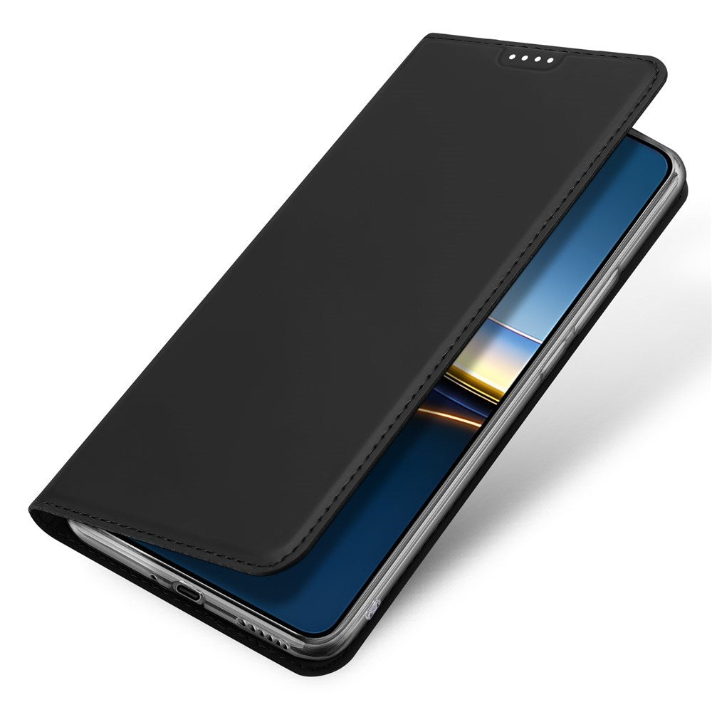 Xiaomi Poco F7 Pro EIDERWOOD Konstläder Fodral m. Korthållare & Ställfunktion – Svart