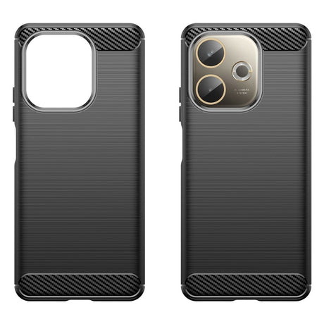 Oppo A5 Pro (4G / 5G) EIDERWOOD Brushed Carbon Fiber Plast Skal - Svart