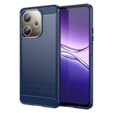 Oppo A5 Pro (4G / 5G) EIDERWOOD Brushed Carbon Fiber Plast Skal - Blå