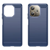 Oppo A5 Pro (4G / 5G) EIDERWOOD Brushed Carbon Fiber Plast Skal - Blå