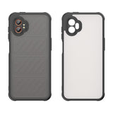 EIDERWOOD Samsung Galaxy Xcover 7 Pro Hybrid Plast Skal med Matt Baksida - Genomskinlig / Svart