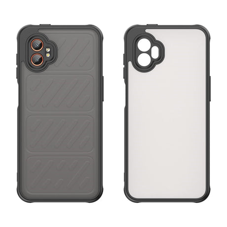 EIDERWOOD Samsung Galaxy Xcover 7 Pro Hybrid Plast Skal med Matt Baksida - Genomskinlig / Svart