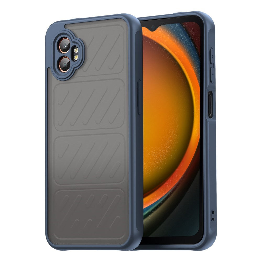 EIDERWOOD Samsung Galaxy Xcover 7 Pro Hybrid Plast Skal med Matt Baksida - Genomskinlig / Blå