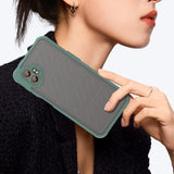 EIDERWOOD Samsung Galaxy Xcover 7 Pro Hybrid Plast Skal med Matt Baksida - Genomskinlig / Grön