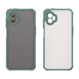 EIDERWOOD Samsung Galaxy Xcover 7 Pro Hybrid Plast Skal med Matt Baksida - Genomskinlig / Grön