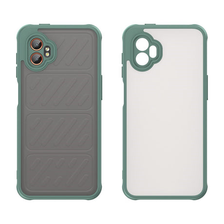 EIDERWOOD Samsung Galaxy Xcover 7 Pro Hybrid Plast Skal med Matt Baksida - Genomskinlig / Grön