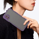 EIDERWOOD Samsung Galaxy Xcover 7 Pro Hybrid Plast Skal med Matt Baksida - Genomskinlig / Lila