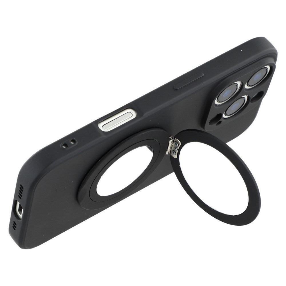 EIDERWOOD iPhone 16 Pro Hybrid Skal inkl. Stöd med Sparkstöd Spegel - Svart