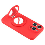 EIDERWOOD iPhone 16 Pro Hybrid Skal inkl. Stöd med Sparkstöd Spegel - Röd