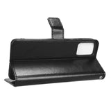 EIDERWOOD Motorola Moto E22 / E22i Konstläder Plånbokfordral med Stativ - Svart