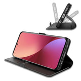 Xiaomi Poco F7 Ultra EIDERWOOD Konstläder Fodral m. Korthållare & Ställfunktion – Svart