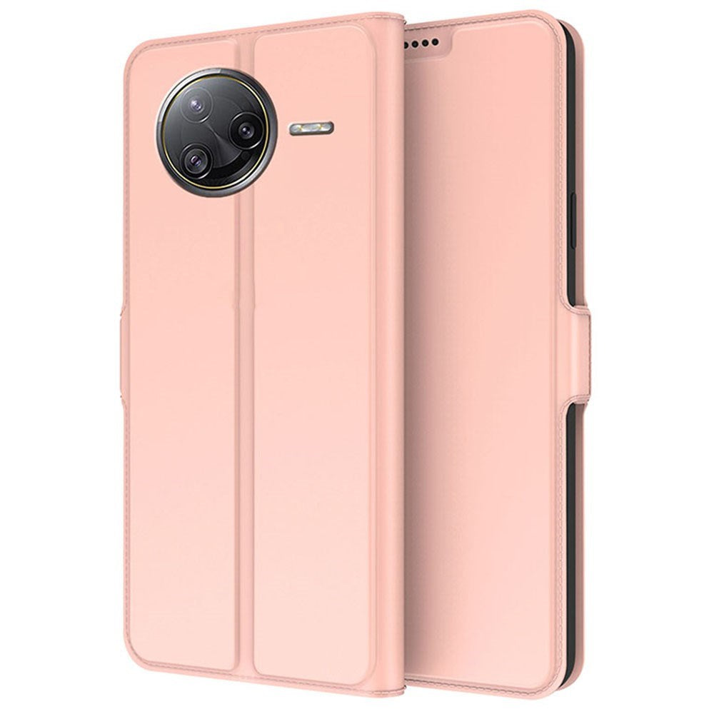 Xiaomi Poco F7 Ultra EIDERWOOD Konstläder Fodral m. Korthållare & Ställfunktion – Roséguld
