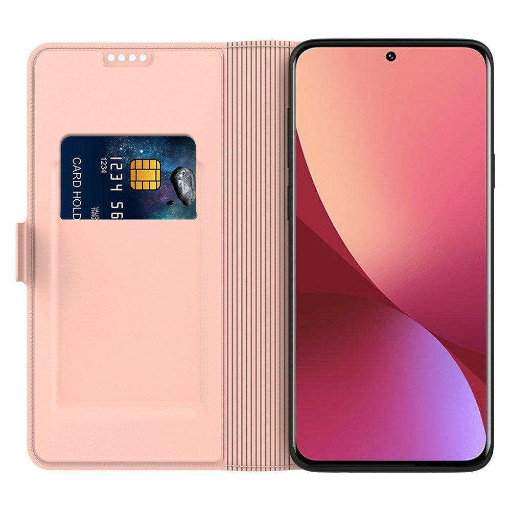 Xiaomi Poco F7 Ultra EIDERWOOD Konstläder Fodral m. Korthållare & Ställfunktion – Roséguld