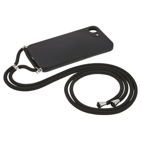 iPhone 17e / 16e EIDERWOOD Fodrat Flexibelt Plast Skal m. Rem - Svart