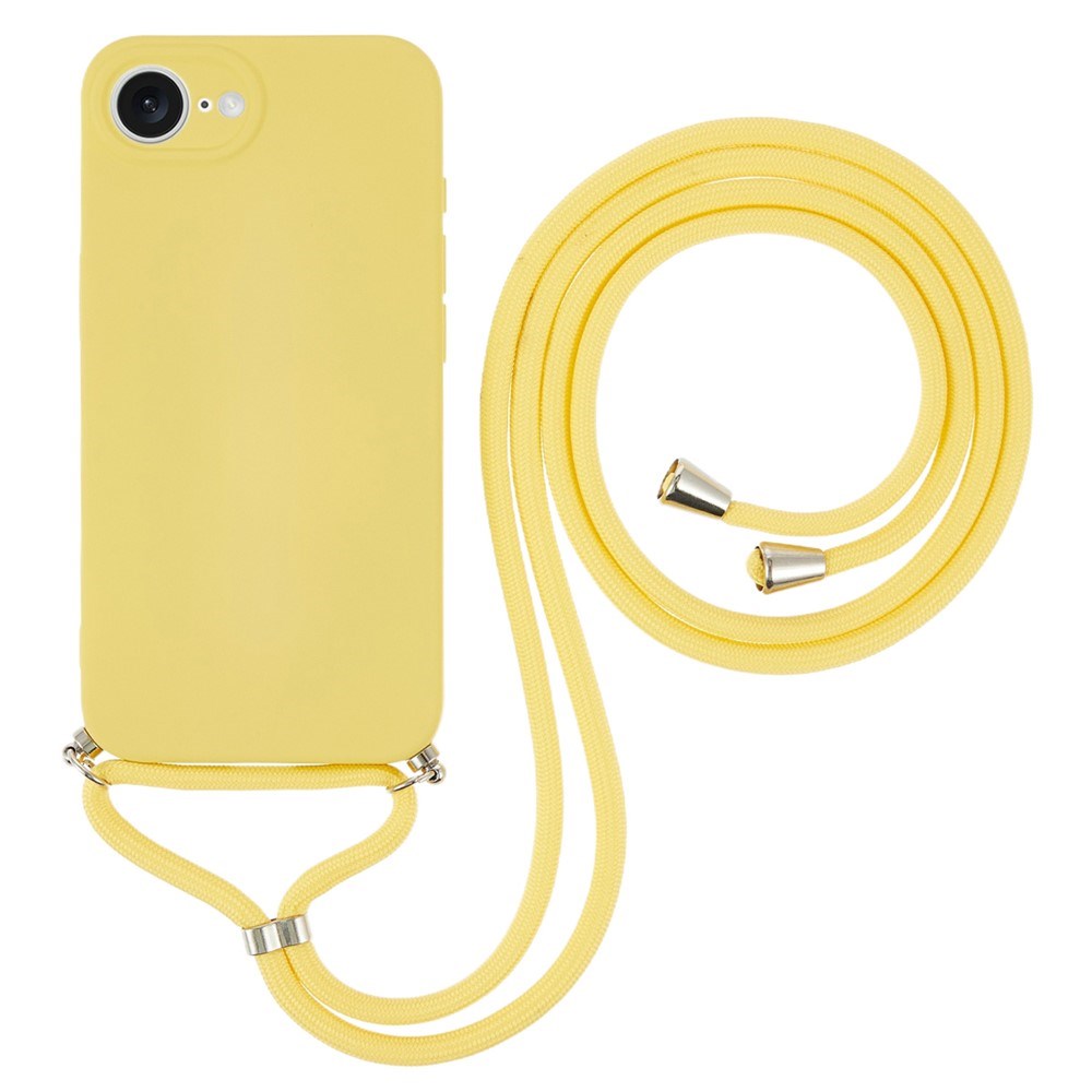 iPhone 17e / 16e EIDERWOOD Fodrat Flexibelt Plast Skal m. Rem - Gul
