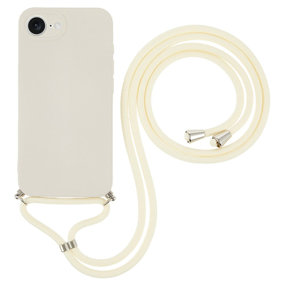 iPhone 17e / 16e EIDERWOOD Fodrat Flexibelt Plast Skal m. Rem - Beige