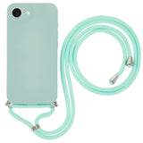 iPhone 17e / 16e EIDERWOOD Fodrat Flexibelt Plast Skal m. Rem - Ljusblå