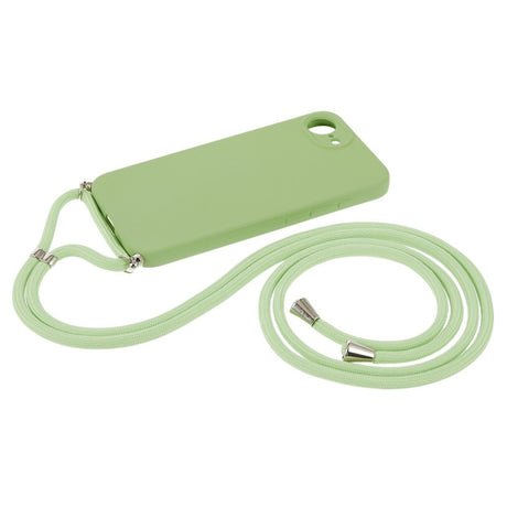 iPhone 17e / 16e EIDERWOOD Fodrat Flexibelt Plast Skal m. Rem - Ljusgrön