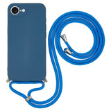 iPhone 17e / 16e EIDERWOOD Fodrat Flexibelt Plast Skal m. Rem - Mörkblå