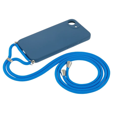 iPhone 17e / 16e EIDERWOOD Fodrat Flexibelt Plast Skal m. Rem - Mörkblå