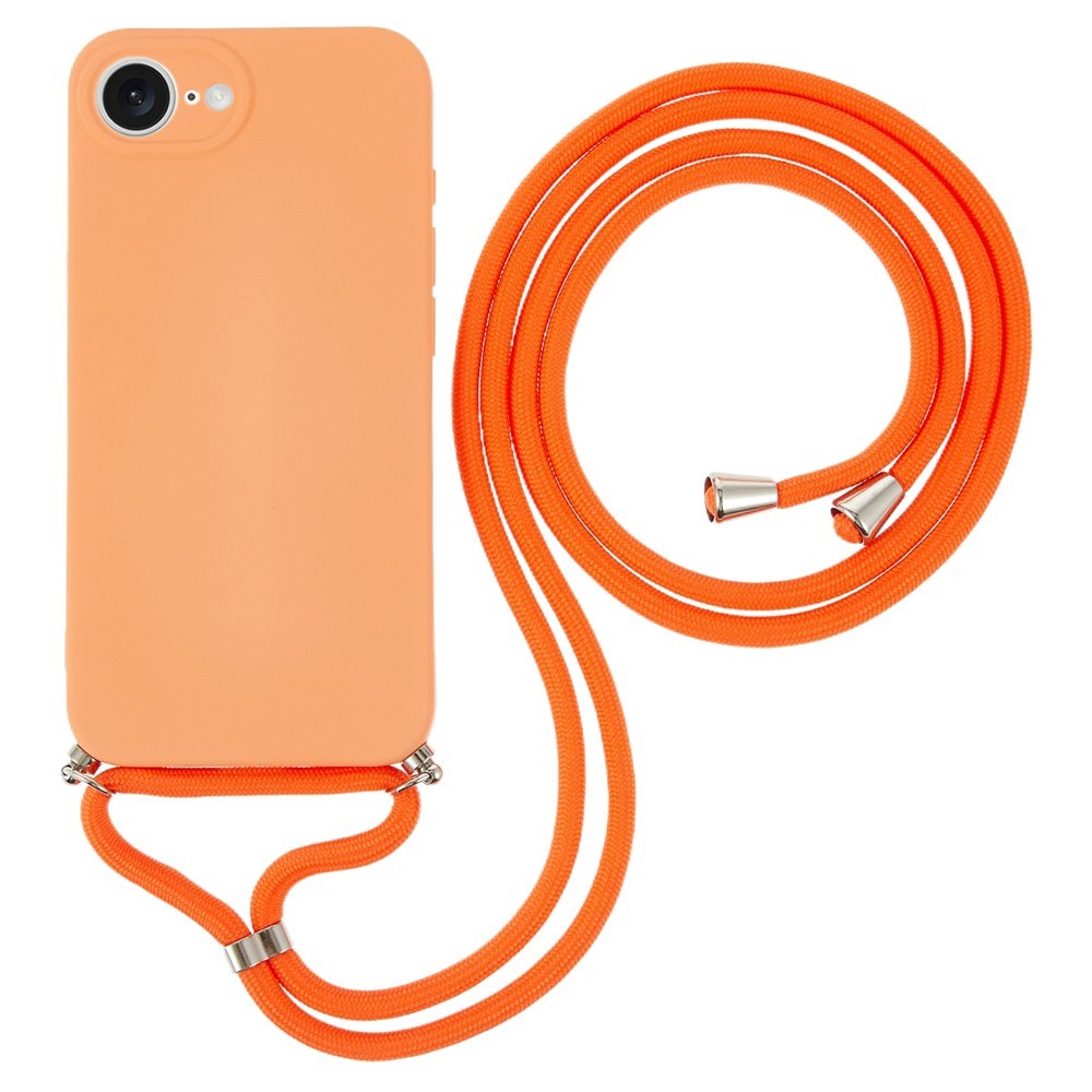 iPhone 17e / 16e EIDERWOOD Fodrat Flexibelt Plast Skal m. Rem - Orange
