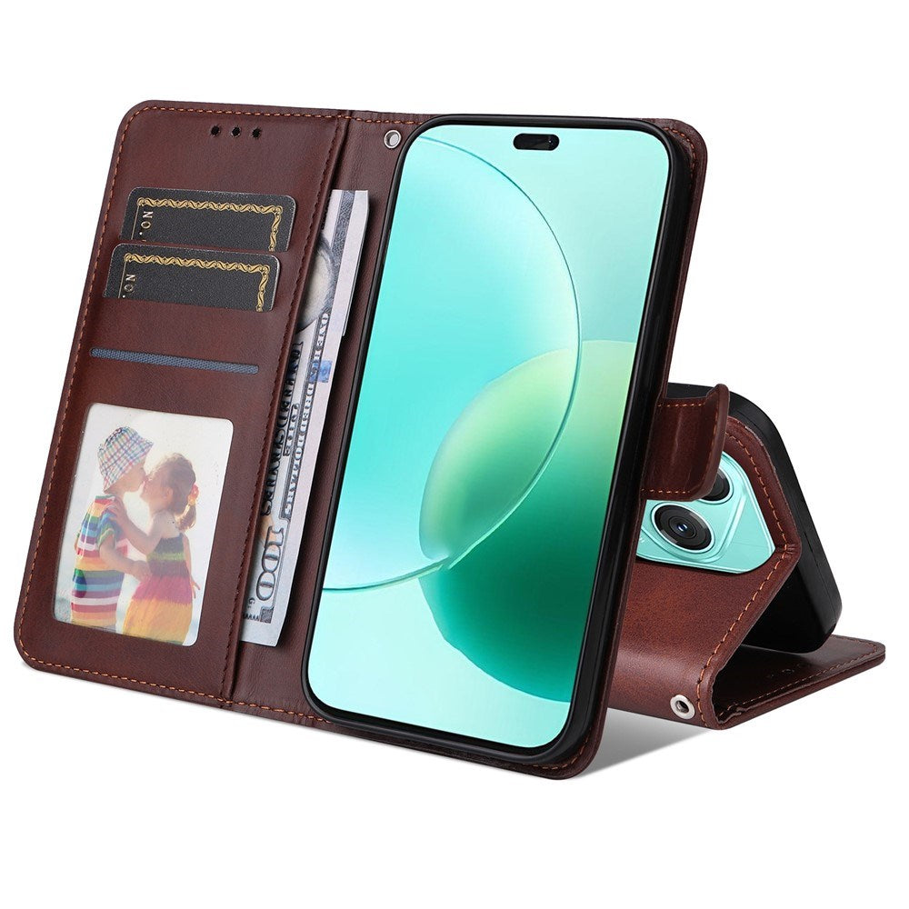 EIDERWOOD Honor 400 Lite Konstläder Flip Fodral m. Rem - Brun