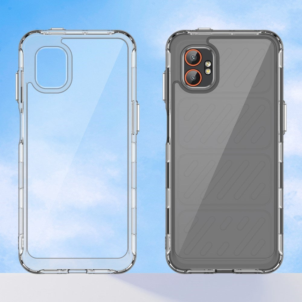 EIDERWOOD Samsung Galaxy Xcover 7 Pro 2-i-1 Set Flexibelt Plast Skal med Härdat Glas Skärmskydd - Genomskinlig