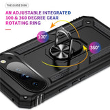 EIDERWOOD Google Pixel 10 Pro XL Hybrid Hantverkar Skal m. 360 Roterbart Ställ - Svart
