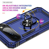 EIDERWOOD Google Pixel 10 Pro XL Hybrid Hantverkar Skal m. 360 Roterbart Ställ - Blå