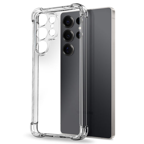 NORTHJO Samsung Galaxy S25 Ultra 2-i-1 Skyddspaket med Stötabsorberande Flexibelt Plast Skal & Härdat Skärmskyddsglas - Genomskinlig