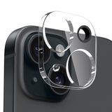 NORTHJO iPhone 15 3-i-1 Skyddsset med Stötdämpande Flexibelt Plast Skal & Härdat Glas Skärmskydd & Kameralinsglas - Genomskinlig